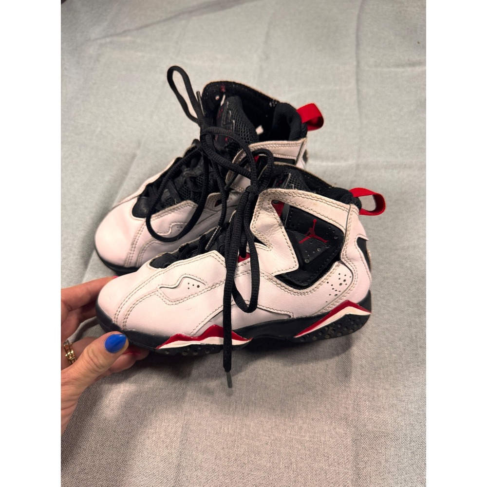Jordan 7 Retro True Red White‎ Black Cardinal Red Kids Shoes 12C 343796-160